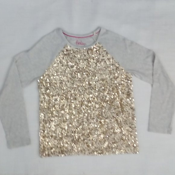 Girls MINI BODEN Sequin Long Sleeve Tee - Picture 4 of 5